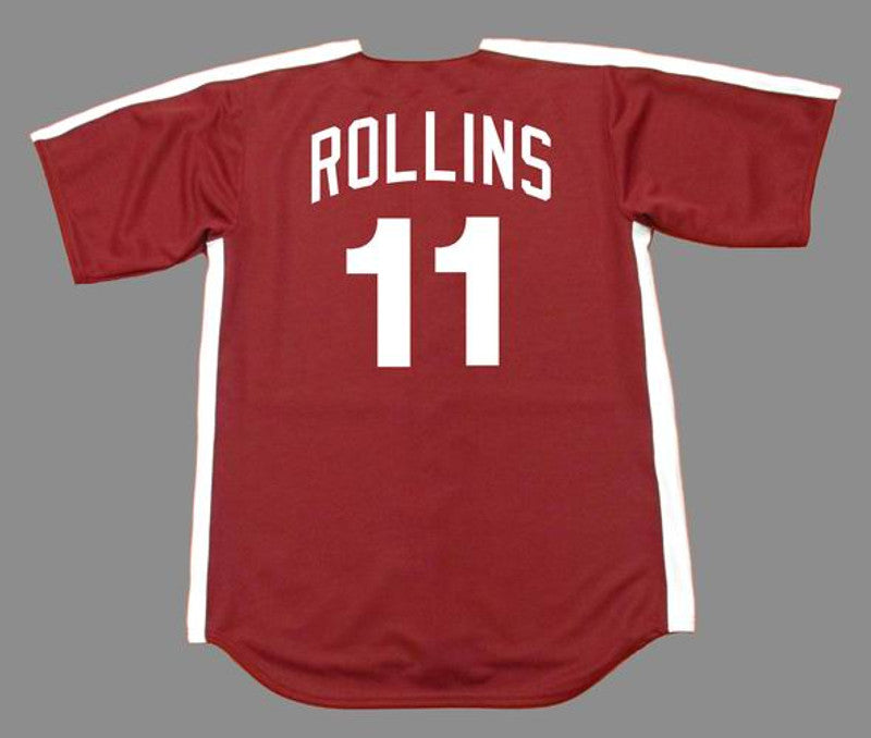 Philadelphia Phillies Jimmy Rollins Cooperstown MLB jersey front view