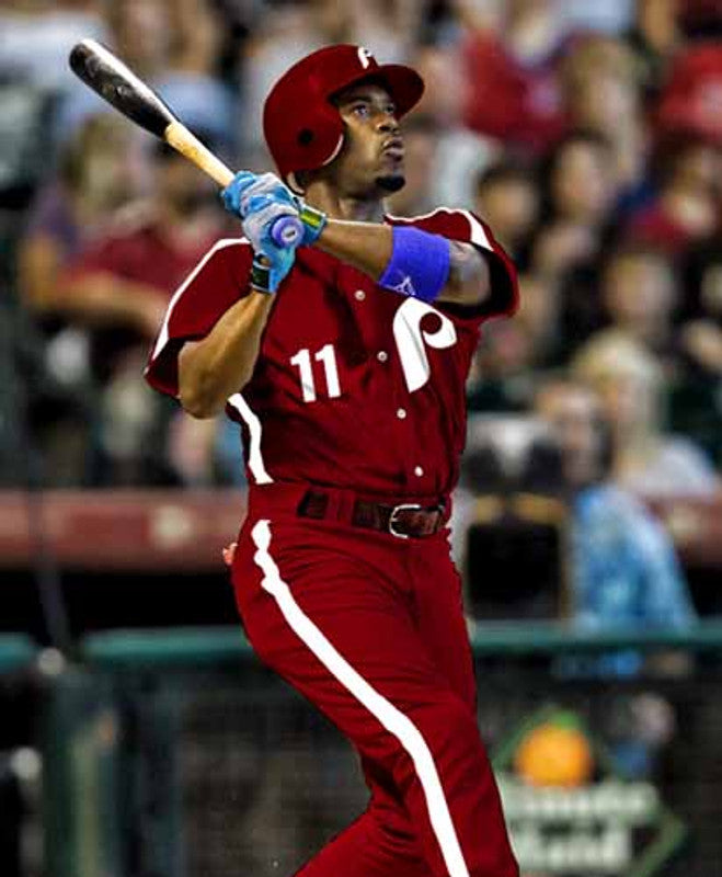 Philadelphia Phillies Jimmy Rollins Cooperstown MLB jersey front view