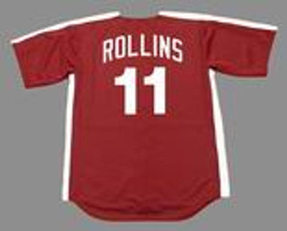 Philadelphia Phillies Jimmy Rollins Cooperstown MLB jersey front view