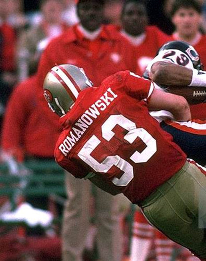 San Francisco 49ers Bill Romanowski NFL jersey front view