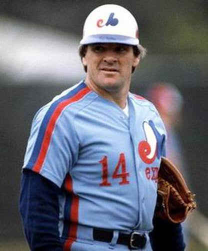 Montreal Expos Pete Rose MLB jersey front view