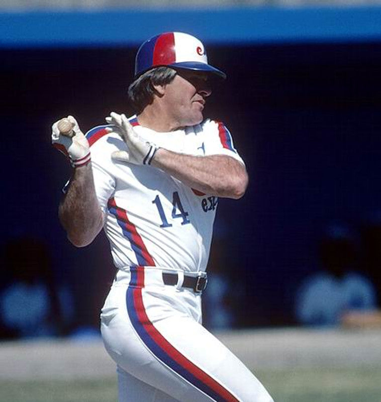 Montreal Expos Pete Rose MLB jersey front view
