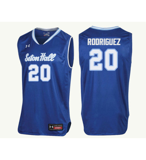 Seton Hall Pirates 20 Desi Rodriguez College Basketball Jersey Royal | Stitched Jersey RTJS 7256