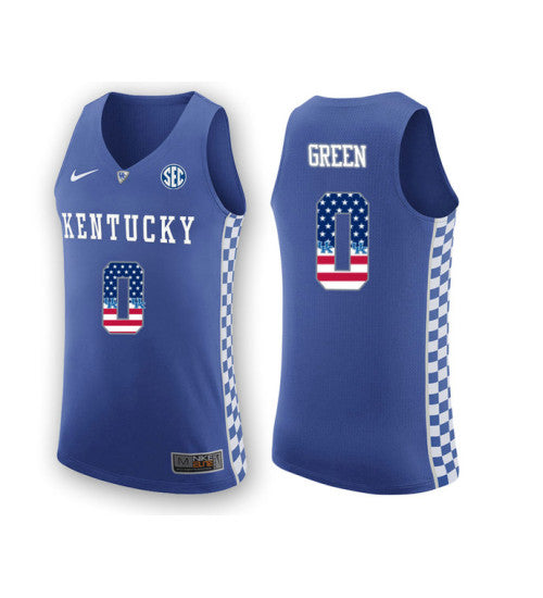 Kentucky Wildcats 0 Quade Green College Basketball Jersey Royal | Stitched Jersey RTJS 3674