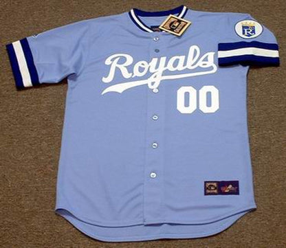 KCR KCR 1980s Cooperstown Away Custom Name Number Stitched Jersey, Vintage Baseball Jersey, Retro Sewn Jersey
