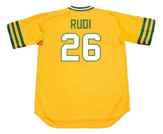 Oakland Athletics Joe Rudi Cooperstown MLB jersey front view