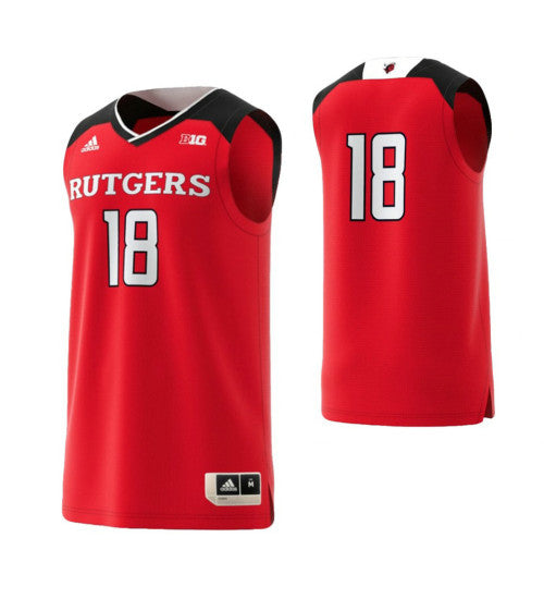 Rutgers Scarlet Knights 18 Basketball College Basketball Jersey Scarlet | Stitched Jersey RTJS 7313