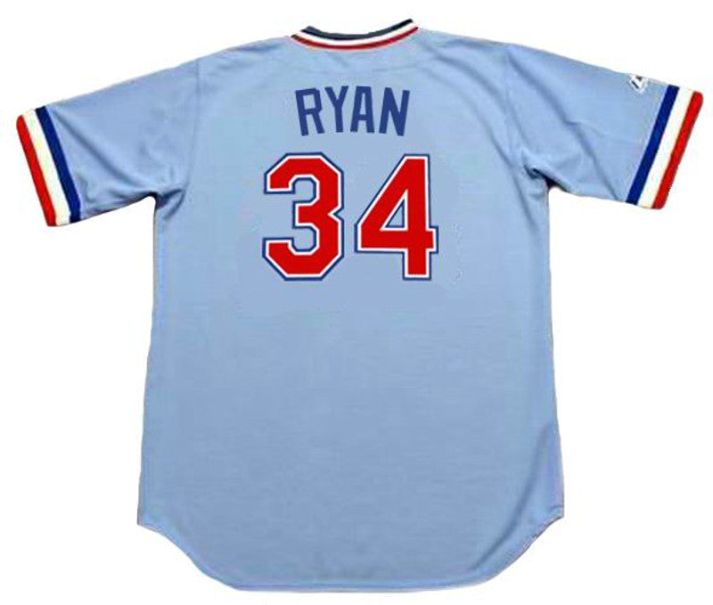 Texas Rangers Nolan Ryan 1980s Cooperstown MLB jersey front view
