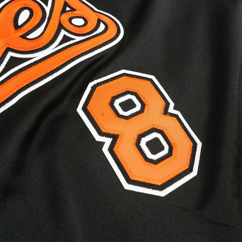 Baltimore Orioles Cal Ripken Jr W Patch MLB jersey front view