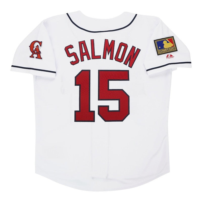 Tim Salmon 1994 California Angels Home White Jersey W 125Th Patch jersey front view