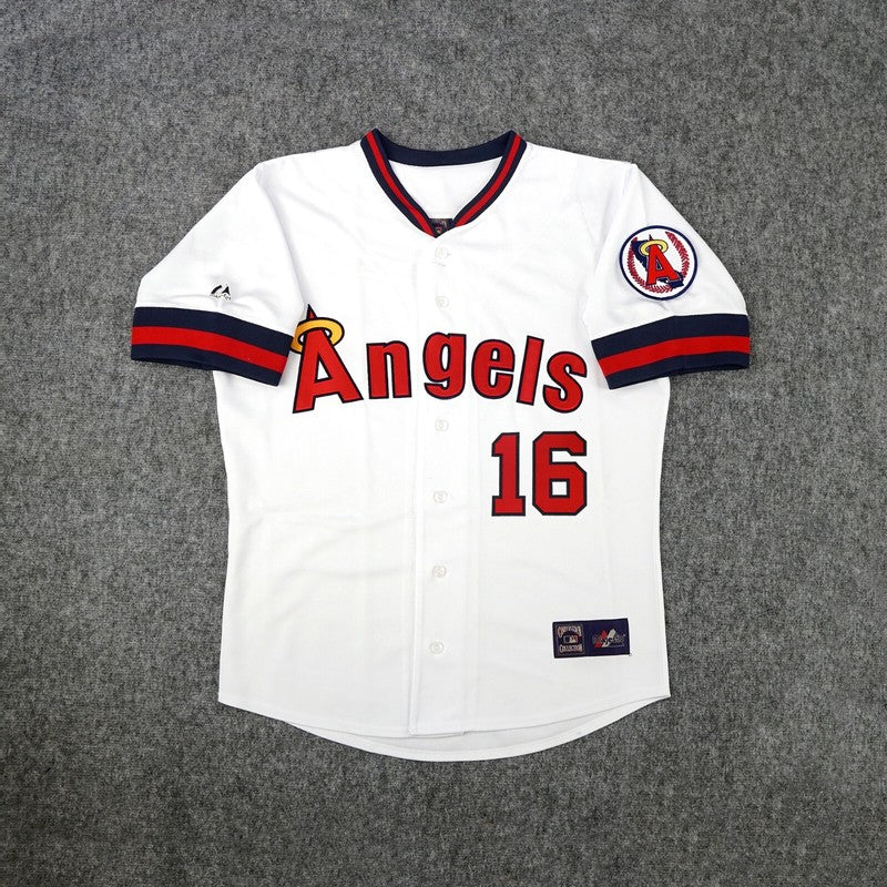 Garret Anderson California Angels Cooperstown Home White Throwback Jersey jersey front view