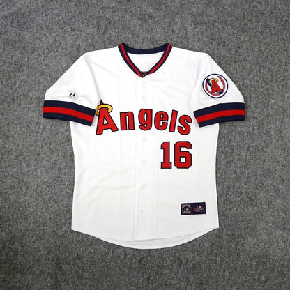 Garret Anderson California Angels Cooperstown Home White Throwback Jersey jersey front view