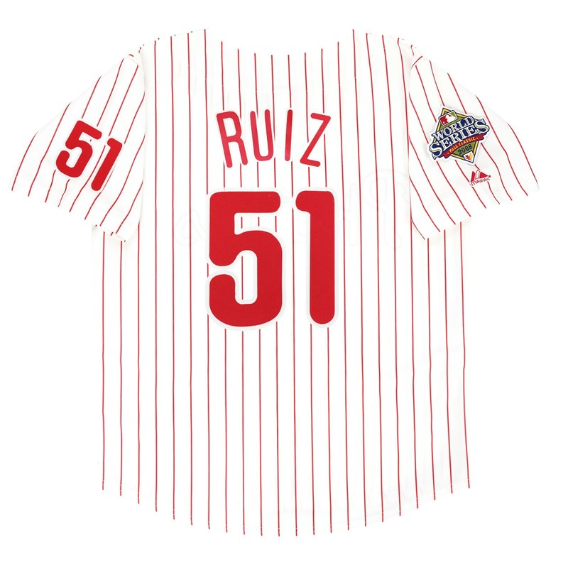 Philadelphia Phillies Carlos Ruiz World Series MLB jersey front view