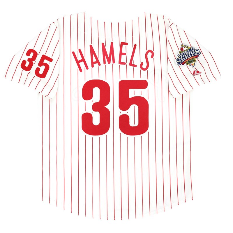 Philadelphia Phillies Cole Hamels World Series MLB jersey front view