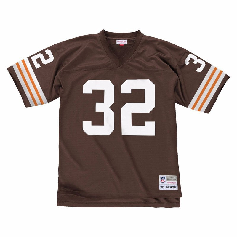 Jim Brown 1963 Clveland Browns Home Brown Legacy Jersey jersey front view