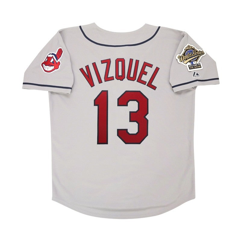 Cleveland Indians Omar Vizquel World Series M MLB jersey front view