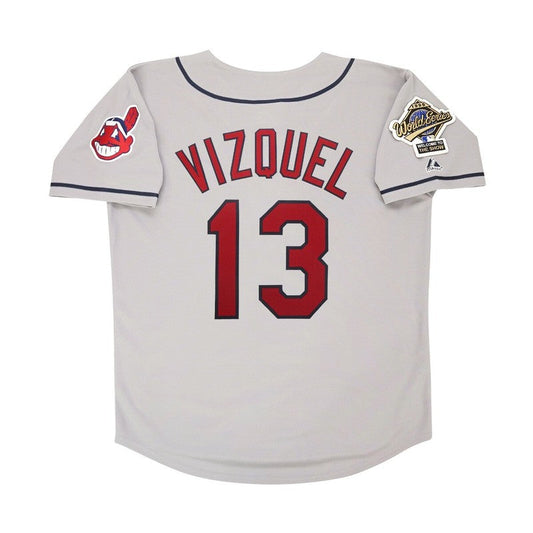 Cleveland Indians Omar Vizquel World Series M MLB jersey front view