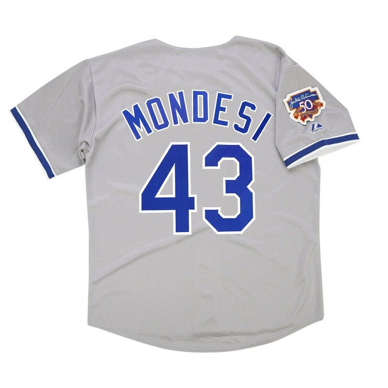 Los Angeles Dodgers Raul Mondesi W Jackie 50th MLB jersey front view