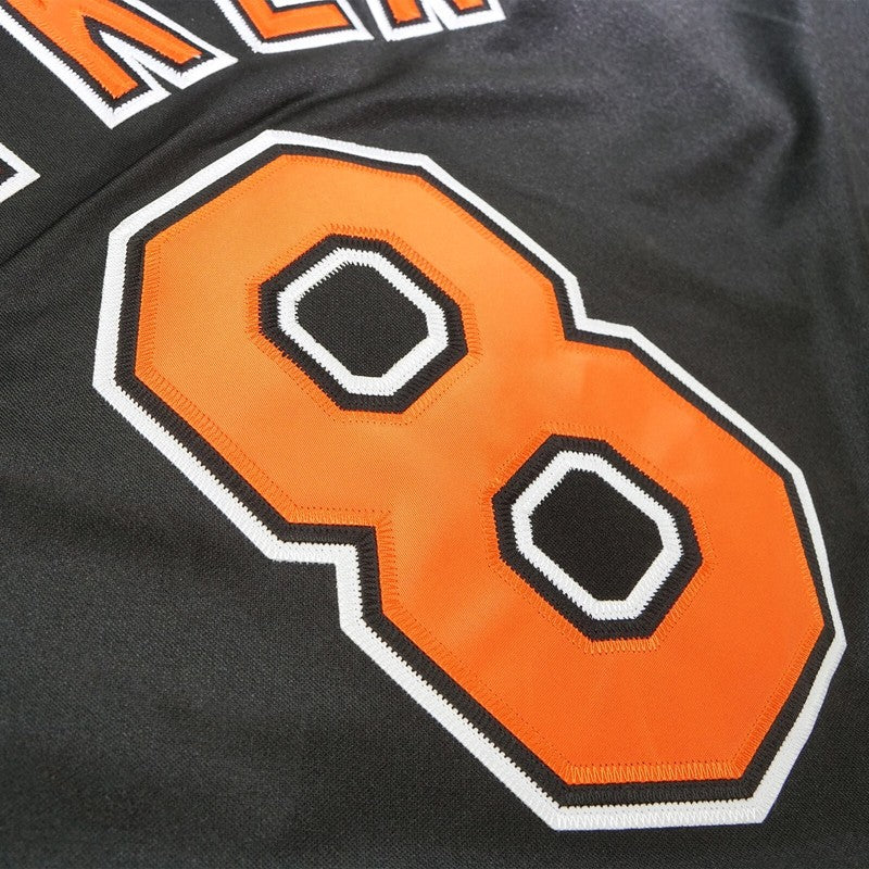 Baltimore Orioles Cal Ripken Jr W Patch MLB jersey front view