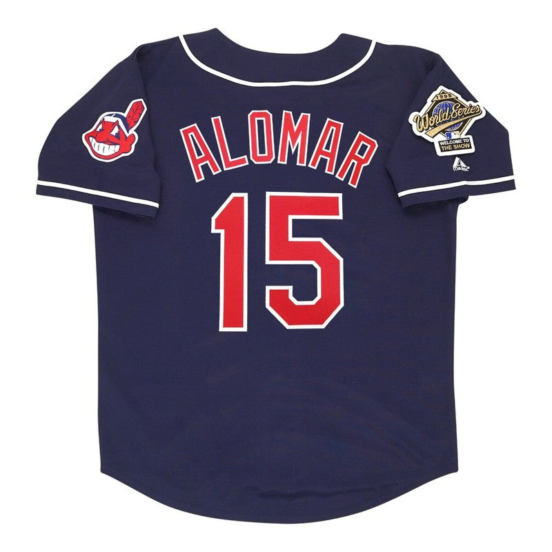 Cleveland Indians Sandy Alomar Alt World Series MLB jersey front view