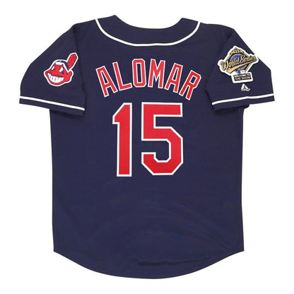 Cleveland Indians Sandy Alomar Alt World Series MLB jersey front view