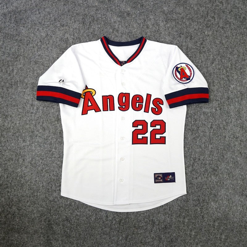 Bo Jackson California Angels Cooperstown Home White Throwback Jersey jersey front view