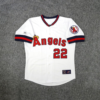 Bo Jackson California Angels Cooperstown Home White Throwback Jersey jersey front view