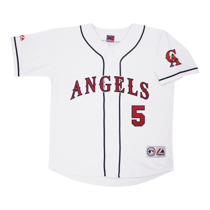 Brian Downing California Angels Home White Throwback Jersey W Team Patch jersey front view