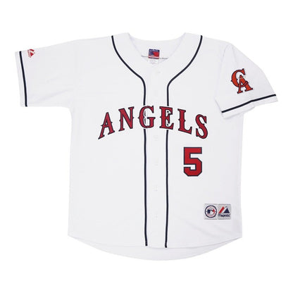 Brian Downing California Angels Home White Throwback Jersey W Team Patch jersey front view
