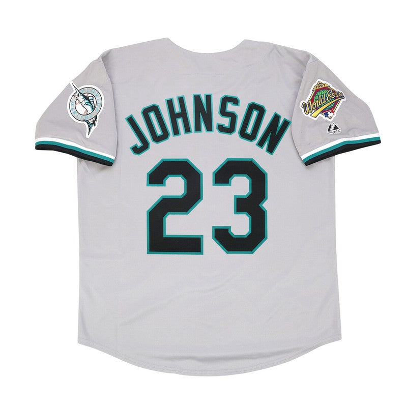 Florida Marlins Charles Johnson Alt World Series MLB jersey front view