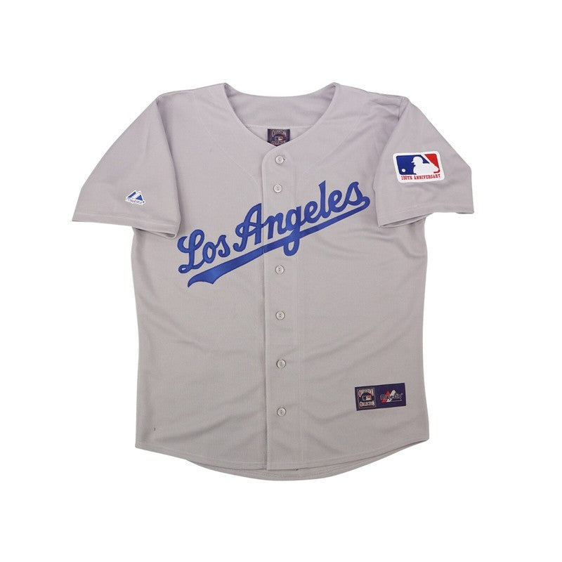 Los Angeles Dodgers Cooperstown W 100th Patch MLB jersey front view