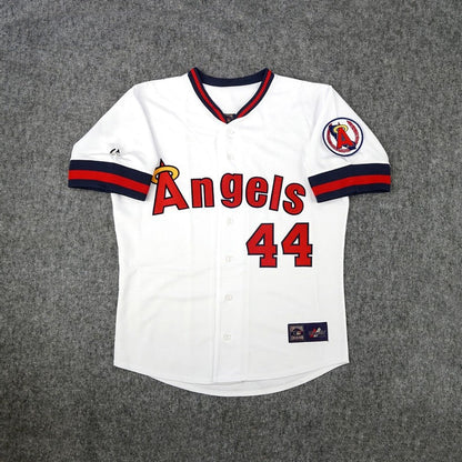 Reggie Jackson California Angels Cooperstown Home White Throwback Jersey jersey front view