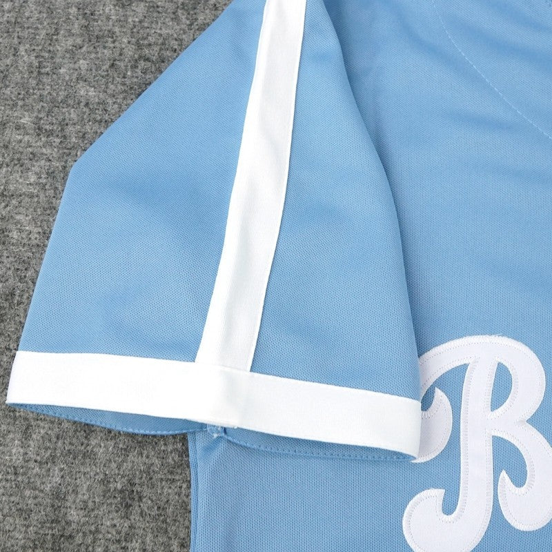 Jackie Robinson Brooklyn Dodgers Cooperstown Blue Away Throwback Jersey jersey front view