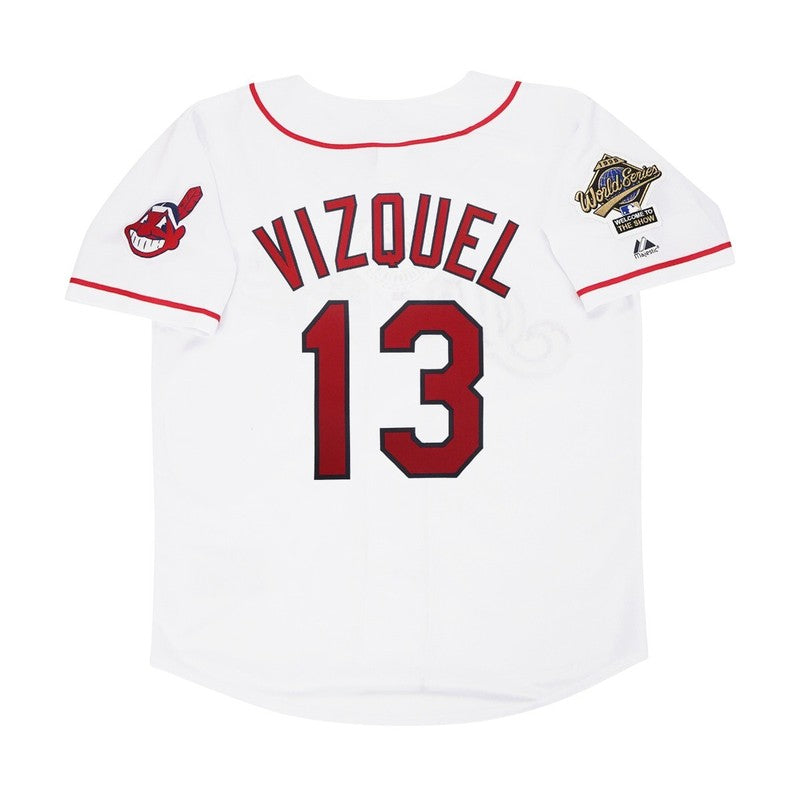 Cleveland Indians Omar Vizquel World Series MLB jersey front view