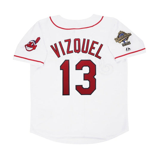 Cleveland Indians Omar Vizquel World Series MLB jersey front view