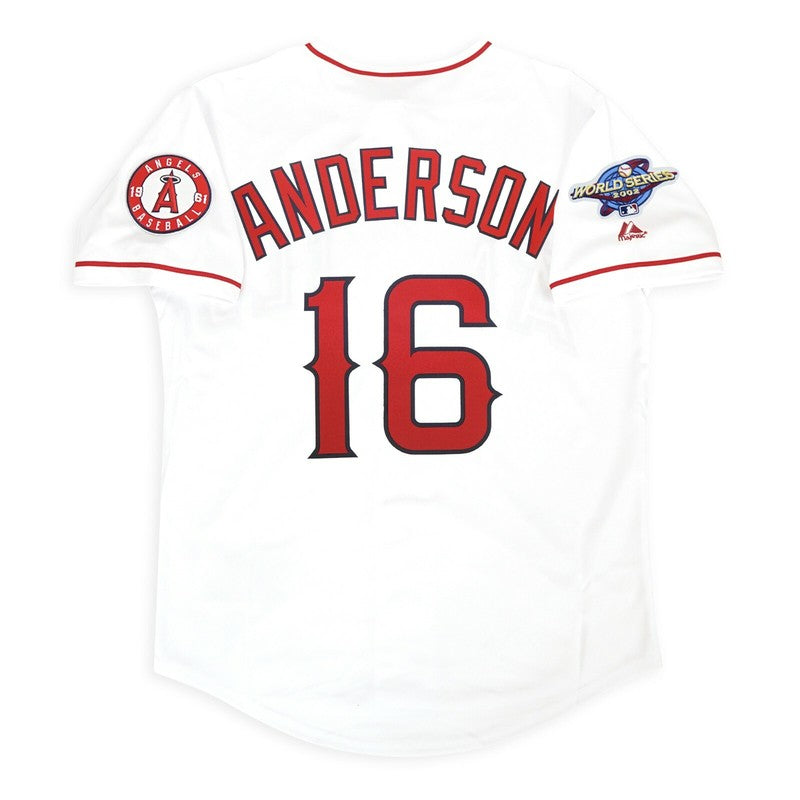 Garret Anderson 2002 Anaheim La Angels World Series Home Road Jersey jersey front view