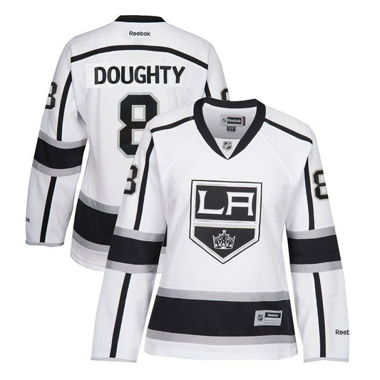 Drew Doughty Reebok Los Angeles Kings Away White Edge Premier Jersey Womens jersey front view