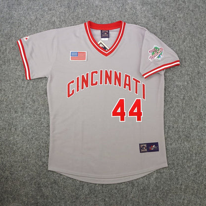Cincinnati Reds Eric Davis World Series Cooperstown MLB jersey front view