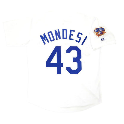 Los Angeles Dodgers Raul Mondesi W Jackie 50th MLB jersey front view