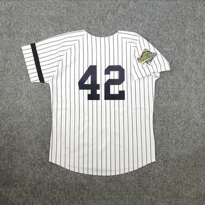 New York Yankees Mariano Rivera World Series Cooperstown MLB jersey front view