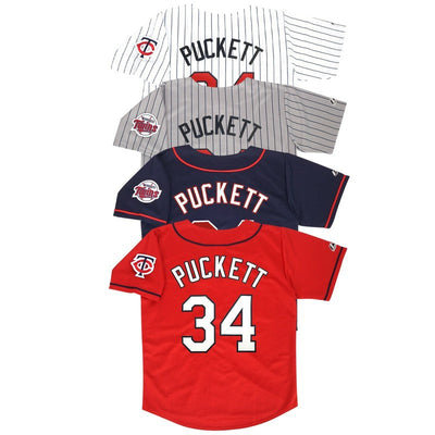 Minnesota Twins Kirby Puckett Homeroadalt W Patch MLB jersey front view