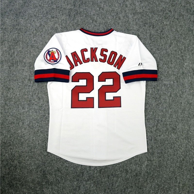 Bo Jackson California Angels Cooperstown Home White Throwback Jersey jersey front view