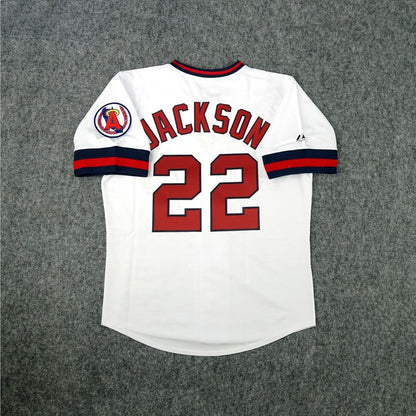 Bo Jackson California Angels Cooperstown Home White Throwback Jersey jersey front view