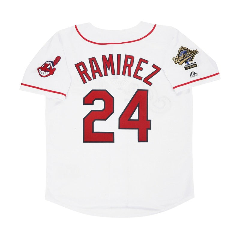 Cleveland Indians Manny Ramirez World Series MLB jersey front view