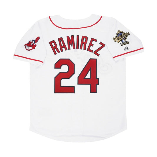 Cleveland Indians Manny Ramirez World Series MLB jersey front view
