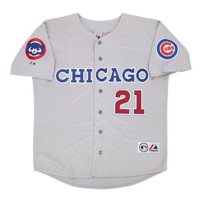 Chicago Cubs Sammy Sosa W Patch M MLB jersey front view