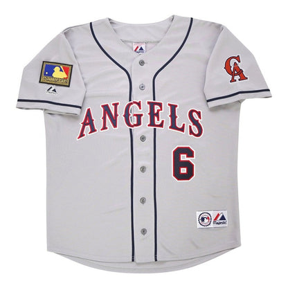 Jt Snow 1994 California Angels Grey Road Jersey W 125Th Patch jersey front view