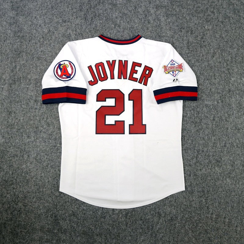 Wally Joyner California Angels 1989 All Star Cooperstown Home White Jersey jersey front view