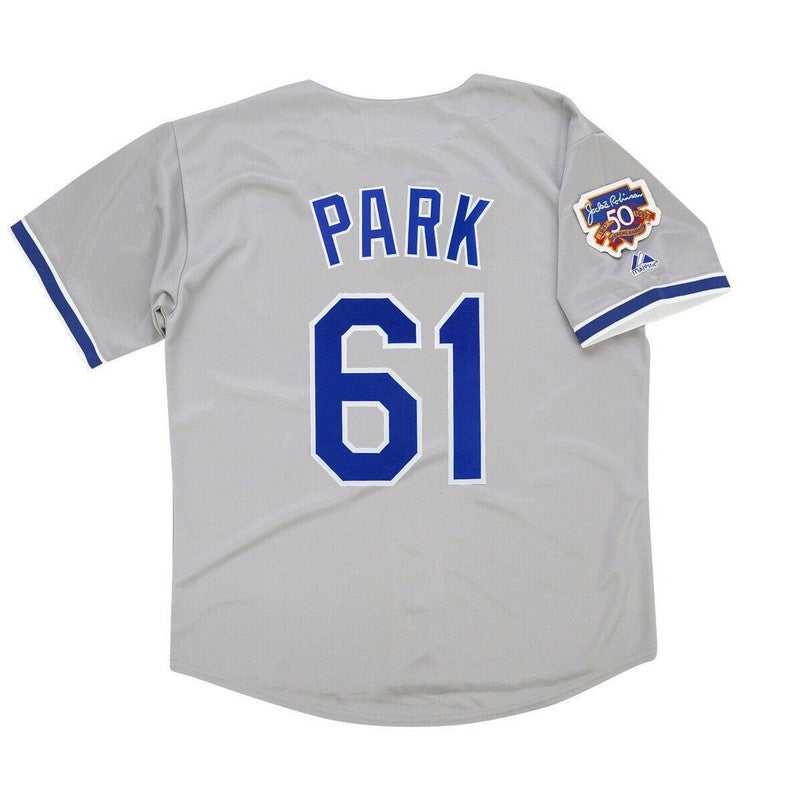 Los Angeles Dodgers Chan Ho Park W Jackie MLB jersey front view