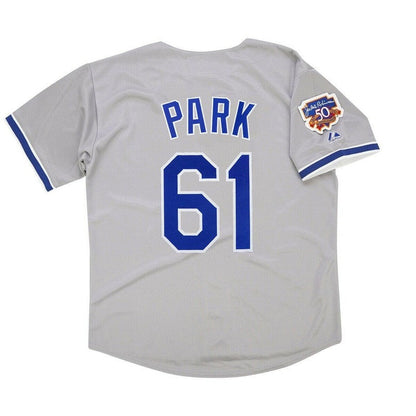 Los Angeles Dodgers Chan Ho Park W Jackie MLB jersey front view
